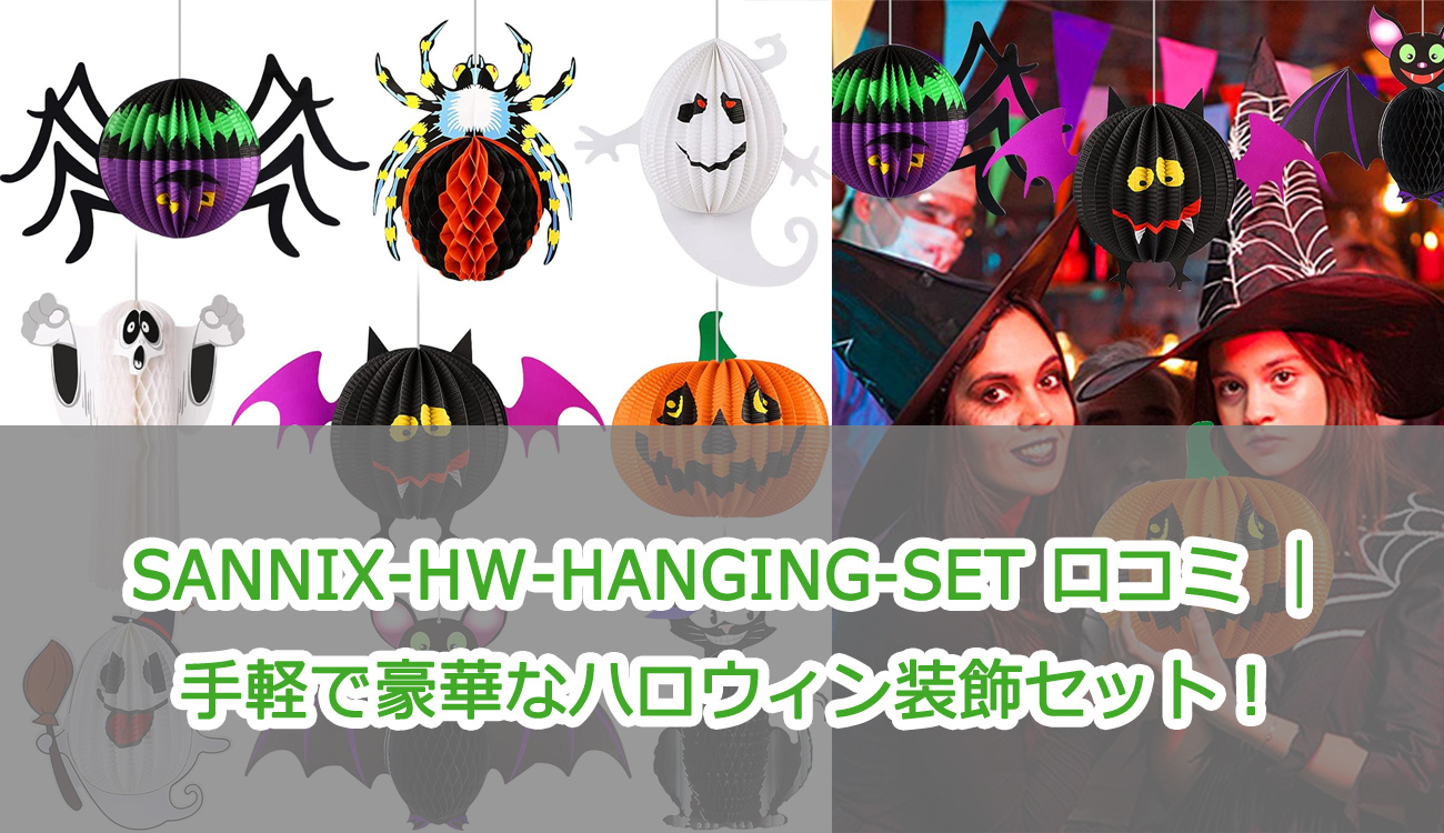 SANNIX-HW-HANGING-SET 口コミ |手軽で豪華なハロウィン装飾セット!