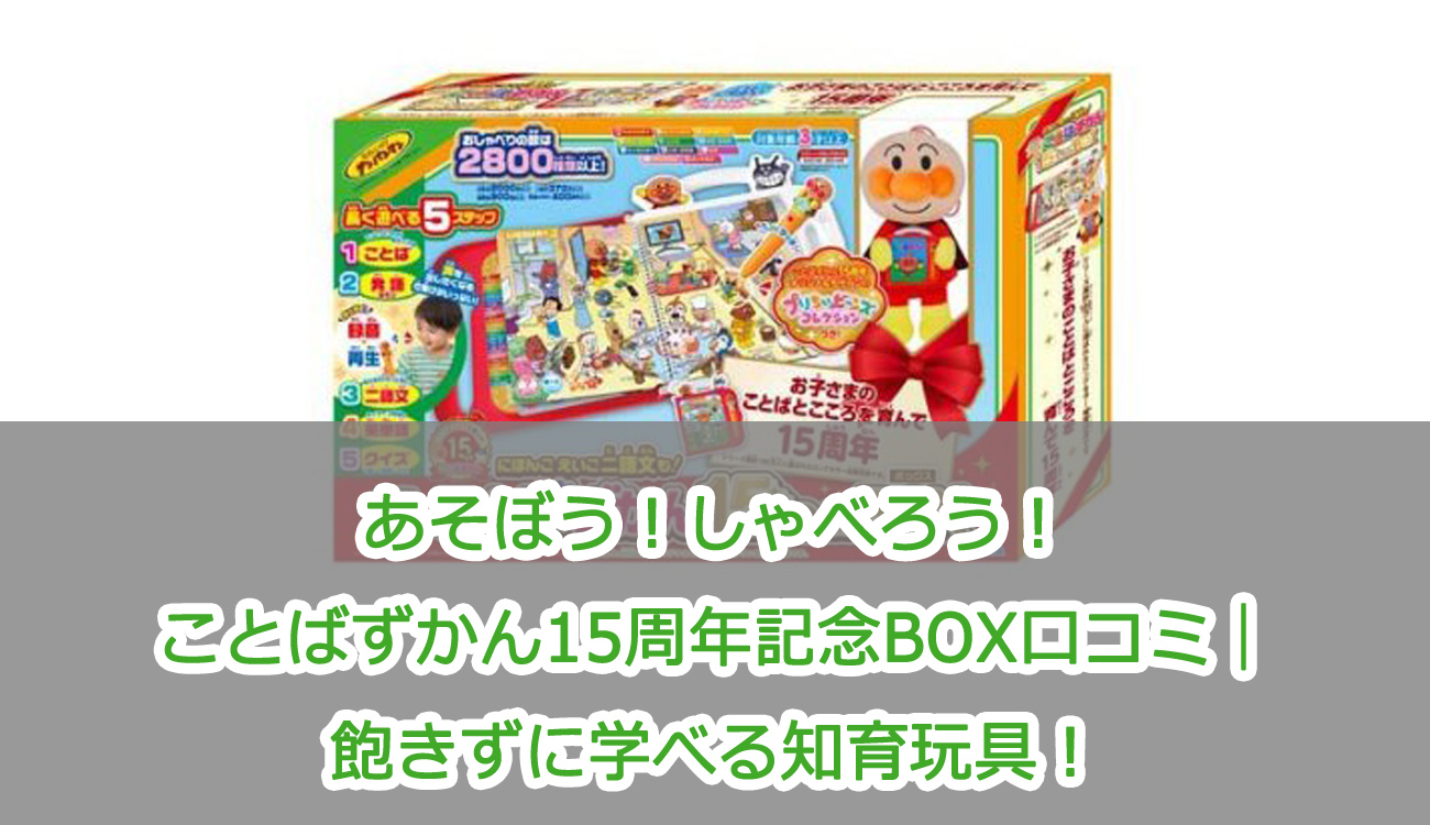 あそぼう!しゃべろう!ことばずかん15周年記念BOX口コミ|飽きずに学べる知育玩具!